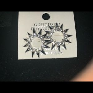 Silver plated ⭐️ burst earrings